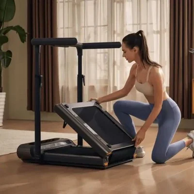 Kingsmith Foldable Treadmill R3 Hybrid + With Max. Speed 12Km/H, With Side Armrest - Black